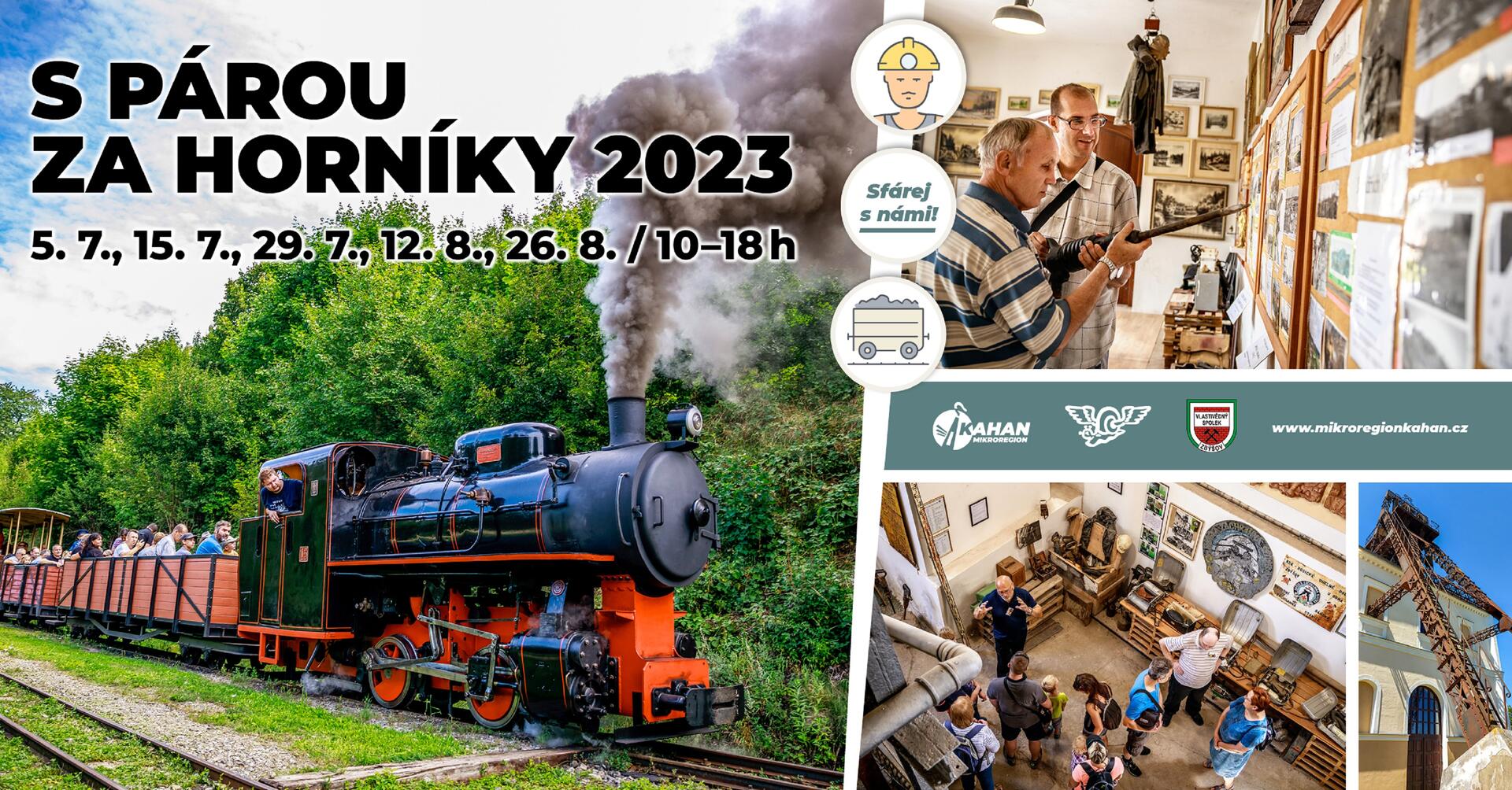 S PÁROU ZA HORNÍKY SE MŮŽETE V SEZONĚ 2023 VYDAT HNED PĚTKRÁT