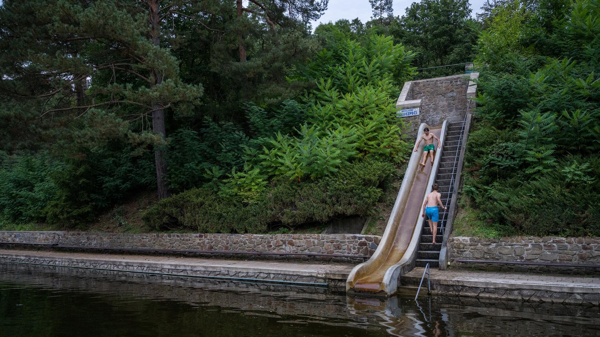 Zatopený lom přírodního Koupaliště U Libuše Luleč